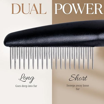Poodle Comb with Rotating Teeth - 5-in-1 Dog Dematting Tool - Used for Small Size Breeds and Puppies - Cat Comb for Shedding and Deshedding - size: Rotating Comb