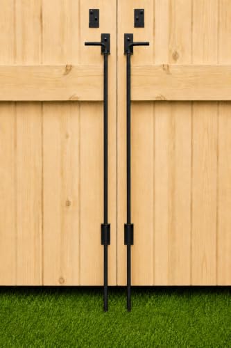 36" Heavy Duty Cane Bolt Gate Drop Rod Extra Thick Ground Latch 2 Pack - color: 36 Inch