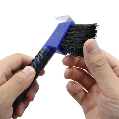 4 Pcs Horse Hoof Pick Brush, Blue & Orange | Soft Touch Rubber Handle, Portable Hoofpick - size: 4 Pcs