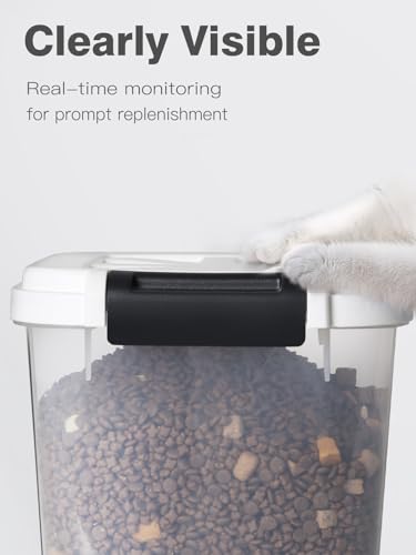 LivLab Mker 6 lb Airtight Dog Food Storage Container with Scoop, White - color: 5KG-White