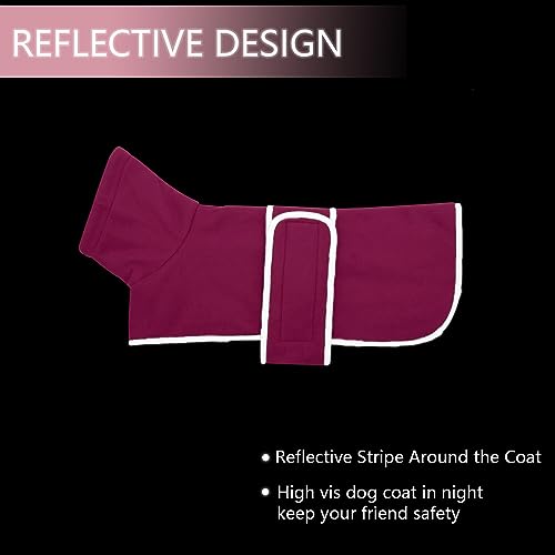 Dachshund Coats Sausage Dog Fleece Coat in Winter Miniature Dachshund Clothes with Hook and Loop Closure and high vis Reflective Trim Safety - Pink - M - color: Pink, size: Medium(Back: 17"-18"in)