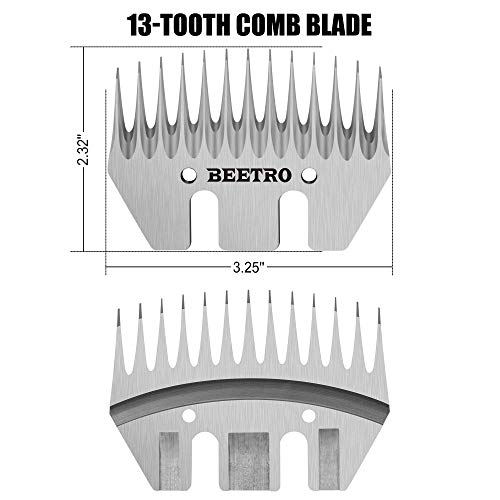 BEETRO Sheep Shears Replacement Blades, Professional Stainless Steel Clipper Blades for Sheep Alpacas Goats and More