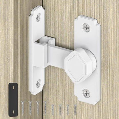 Sliding Barn Door Lock, 90 Degree Flip Security Gate Latch - color: White-1 Pc