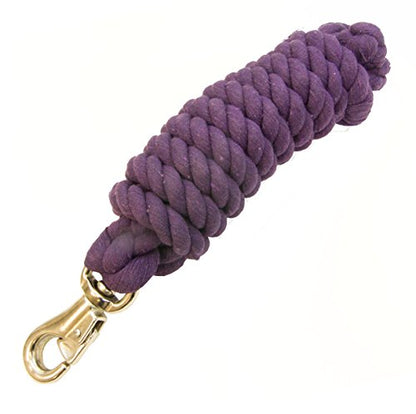 Intrepid International 10' Cotton Lead Rope with Bull Snap - color: Purple