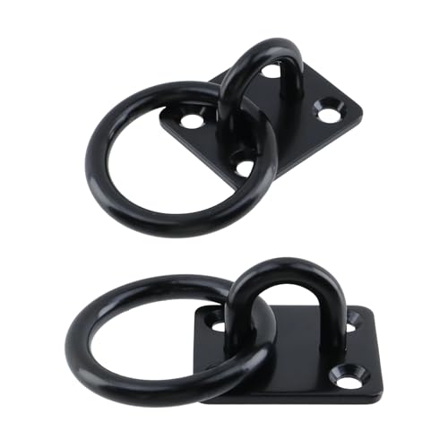 4Pcs 5mm 304 Stainless Steel Square Pad Horse Tie Rings - size: 5mm