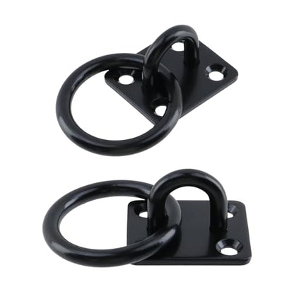 4Pcs 5mm 304 Stainless Steel Square Pad Horse Tie Rings - size: 5mm