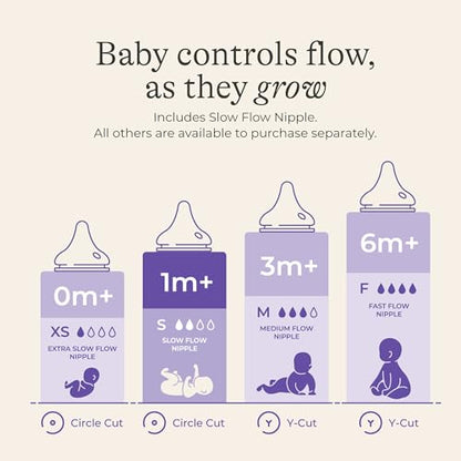 Lansinoh Anti-Colic Baby Bottles, 5 Ounces, 4 Count - style: 5 Ounce, S Flow, 4 Count