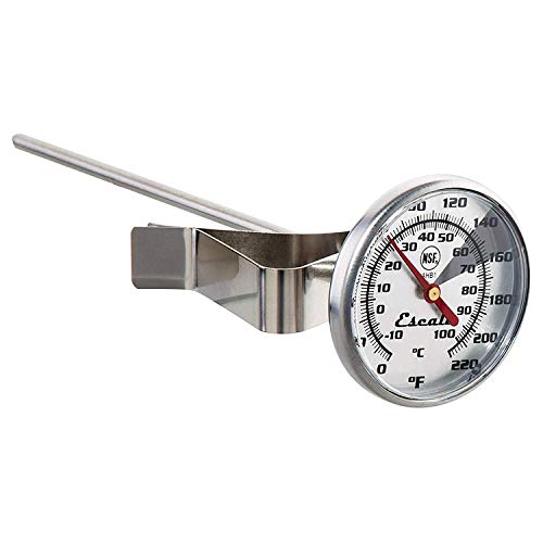 Escali AHB1 Instant Read Large 1.75-inches Dial Beverage Thermometer Liquid, Milk, Coffee, Tea, Stainless Steel Hands-Free Kitchen Thermometer NSF Certified Commercial - style: Beverage