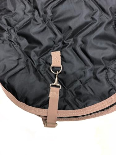 AJ Tack English Padded Saddle Carrier, Water-Resistant 420D Nylon Saddle Bag with Full Zipper Enclosure, Interior Securing Straps, Adjustable Shoulder Strap, Fits Most English Saddles, Black - color: Black