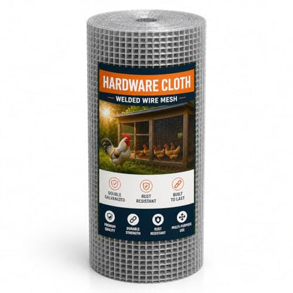 1/4in Hardware Cloth 48in x 100ft 23gauge Hot-Dip Galvanized Wire Mesh Roll - color: 1/4in 48''×100'