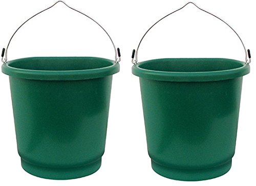 Farm Innovators FB-80 3 Gallon Heated Flat Back Buckets - Quantity 2