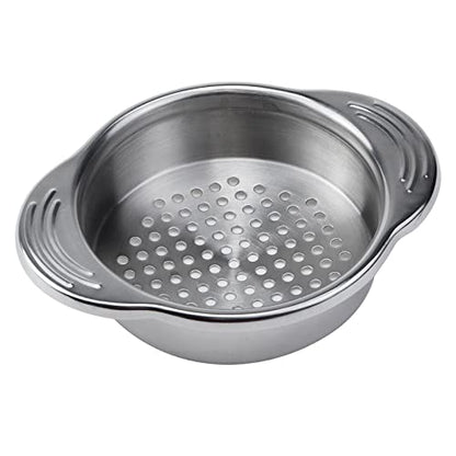 Antrader 4.5inch Stainless Steel Strainer for Straining, Draining & Rinsing