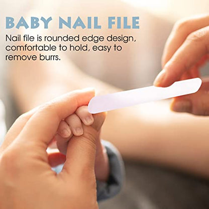 Baby Nail Clippers Set with Cute Case, Infant Fingernail and Toenail File Kit for Newborn Manicure and Pedicure, New Mom Grooming Gift - color: Polar Pink