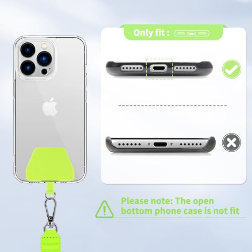 CACOE Phone Lanyard, Black+Green, 2 Pcs - color: Black+green, size: 21.65"