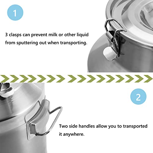Fulgutonit Milk Can 28L/7.8 Gallon Stainless Steel Milking Jug Container
