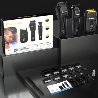 BESTBOMG® Hair Clippers for Men, Clipper, Trimmer & Shaver Set, BS-808A - color: Black