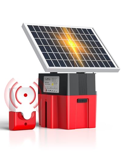 Solar Fence Charger 1.2J 20 Mile Dual Power Fence Energizer