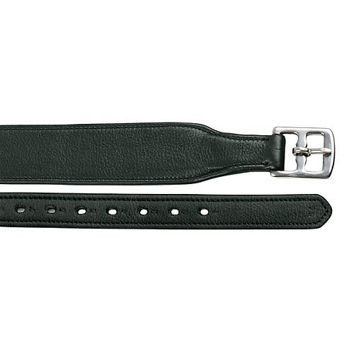 Ovation Covered Wide Comfort Stirrup Leathers, Color: Black, Size: 54