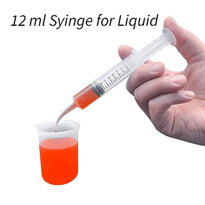 Wisdom Teeth Syringe, 10 Pack Irrigation Dental Syringes with Measure Scale & Curved Tip for Dental Care Liquid Oral Tonsil Stone - size: 10 Pack