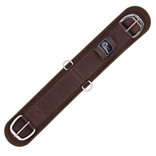 Horse Cinch, Equestrian Saddle Girth with Stainless Steel Smart Rings & Buckle for Western Riding - size: 30-Inch