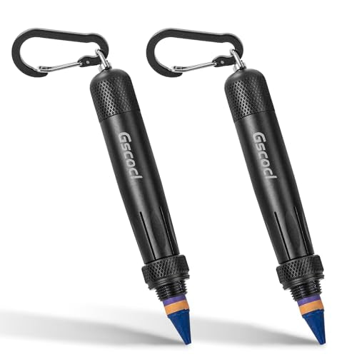 Aluminum Lumber Crayon Holder, 1/2 in Crayons, Black 2 Pack - color: Black-2