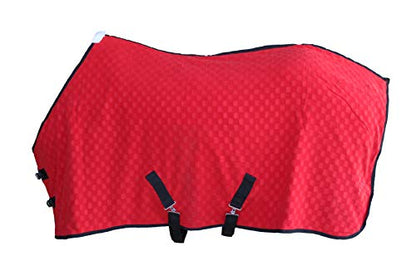 CHALLENGER 62" Horse Exercise Sheet Polar Fleece Cooler Blanket Red Wicks Moisture 4334 - size: 62"