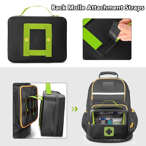 Marscamd Waterproof Empty First Aid Bag with a Detachable Panel - color: Green