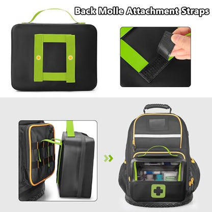 Marscamd Waterproof Empty First Aid Bag with a Detachable Panel - color: Green