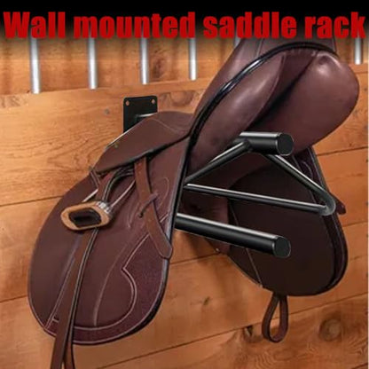 2 Pack 23.8"(L) x12.6(W) x7.5(H) Saddle Racks with Pad Bar Heavy Duty Wall Mounted Saddle Rack Suitable for English and Western Saddles Horse Stall Barn Trailer Tack Room - style: One Bar-2PCS