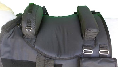 Horse Western Bareback Saddle Pad Trail w/ Pockets Girth Stirrups 39205 - color: Black