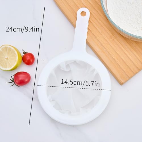 Food Juice Strainer, Yogurt Mesh Sieve, Fine Nylon Mesh Strainer, 100 Mesh Plastic Filter Spoon