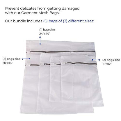 ALBEN Bundle: Magnetic Lint Bin for Laundry Room, Wool Dryer Balls, and Mesh Garment Bags - The Ultimate Lint Container for Laundry Room and More (Farmhouse White)