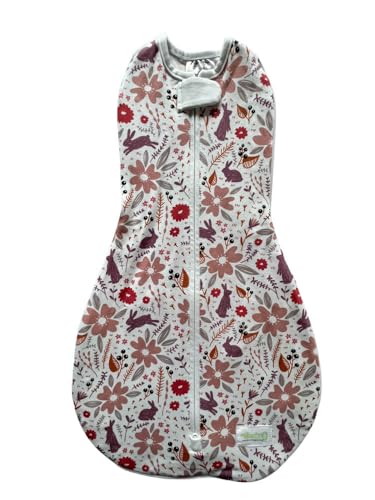 Woombie Grow with Me Baby Swaddle - Convertible Self-Soothing Swaddle Fits Babies 0-18 Months - Expands to Hands-Free, Legs-Out Wearable Blanket - Bunnies - color: Bunnies, style: Grow With Me