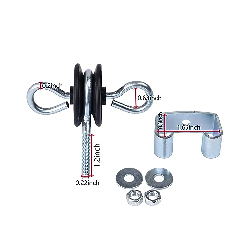 Farm Electric Fence T-Post Gate Handle Anchors Double Hook, 3