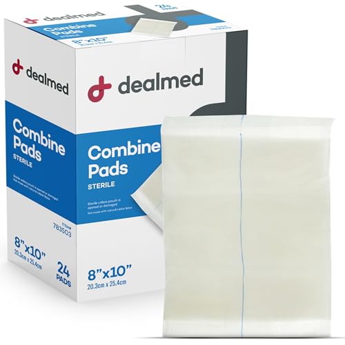 Dealmed Abdominal Combine Pads - Sterile 8 x 10 in - 24 Count - size: 8" x 10", style: Pack of 1