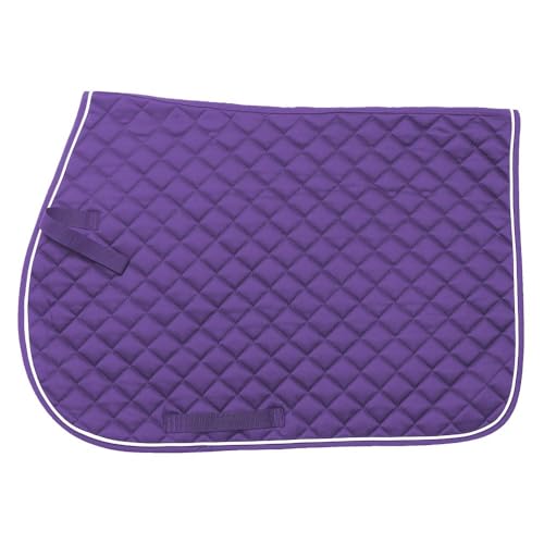 Tough 1 EquiRoyal Square Quilted Cotton Comfort English Saddle Pad - color: Purple