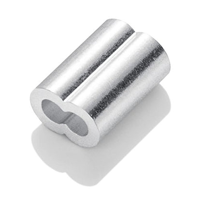 1/8 Aluminum Cable Crimps, Ferrules 150PCS, Crimping Loop Sleeves Wire Rope | Crimp Sleeves For Cable Ferrule And Wire Rope Connections. Loop Sleeve Design For Cable And Rope Crimping Applications. - size: 1/8" (150PCS)