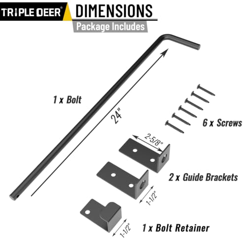 24" Heavy Duty Cane Bolt Gate Drop Rod Extra Thick Ground Latch 1 Pack - color: 24 Inch
