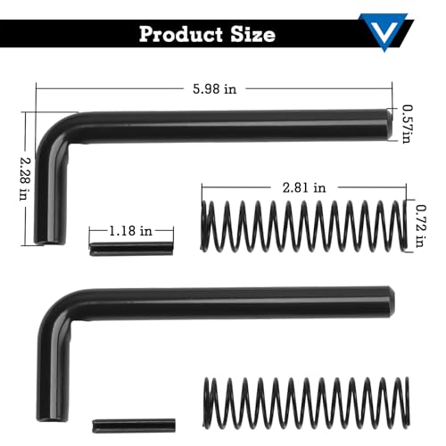 819T Trailer Gate Spring Latch Kit, Utility Trailer Accessories, Trailer Gate Pin, Trailer Gate Latch, Fit for Carry-On Utility Trailers - 2 Pack