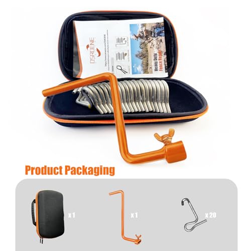 Fence Wire Tightener with Bag,20Pcs 1/4" Fence Tensioner with 1Pcs Handle | Fence Tightener, Fence Wire Tensioner, Barb Wire Fence Tools for Farm and Garden Wire Tightener - color: 6mm20PCS+Orange Tightener Handle with Bag