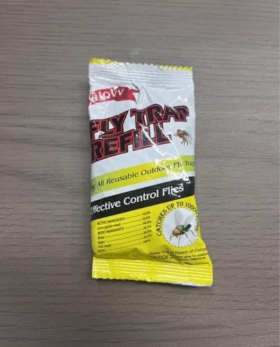 18 Pack Trap Refills, 18 * 30g Fly Bait Packets for All Reusable Flies Trap - size: 18 pack