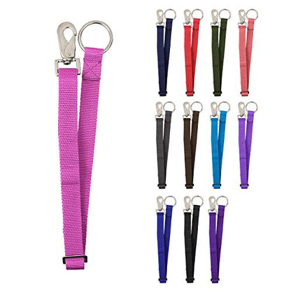 Heavy Duty Adjustable Horse Water Bucket Straps Hangers by Derby (Pink) - color: Pink