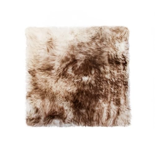 Natural Sheepskin Chair Pad, Non-Slip, Gradient Chocolate, 1 Pack - color: Gradient Chocolate, size: 1 Count (Pack of 1)