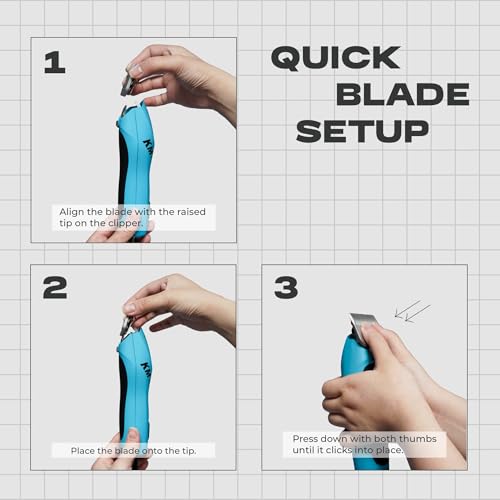 Professional A5 Blades – Powder Metallurgy + Titanium-Ceramic, Low-Heat High-Precision – Fits Wahl, Andis, Oster, Heiniger A5 Clippers, Parent (#5F 6.3mm-1/4) - size: #5F 6.3mm-1/4"