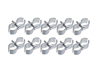 10 Set Chain Link Fence Clamps 1-5/8" Dog Kennel Panel Clamp for Round Pipe Frame
