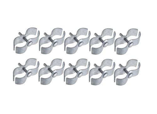 10 Set Chain Link Fence Clamps 1-5/8" Dog Kennel Panel Clamp for Round Pipe Frame