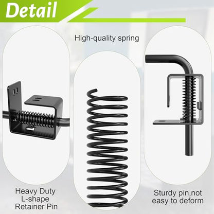 2 Pack Heavy Duty Trailer Gate Spring Latch Complete Kit