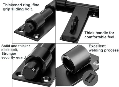 17" Slide Bolt Gate Latch，Face Mount Weld/Screws on gate Left/Right Side