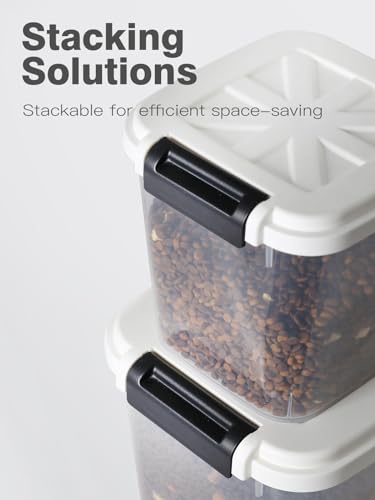 LivLab Mker 6 lb Airtight Dog Food Storage Container with Scoop, White - color: 5KG-White