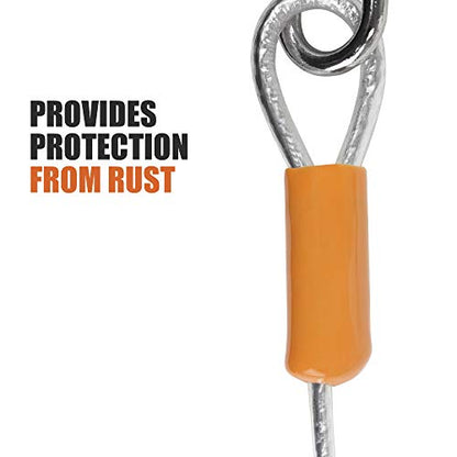 BV Dog Tie Out Cable 25 Feet - Heavy Duty Dog Lead up to 90 Pounds - Reflective & Rust-Free with Quick Release Swivel Clips & 360° Rotating Clasp - Tangle-Free Dogs Runner for Yard (Silver, Single) - color: 90lbs/ 25ft/ Silver, style: Single
